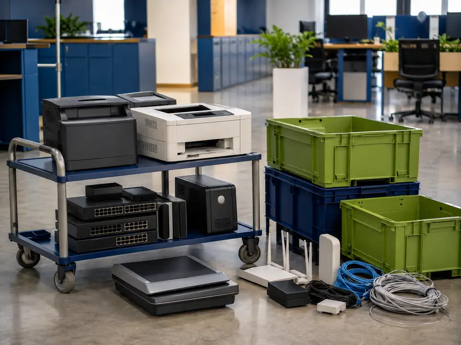 Printers, routers, scanners and office electronic scrap